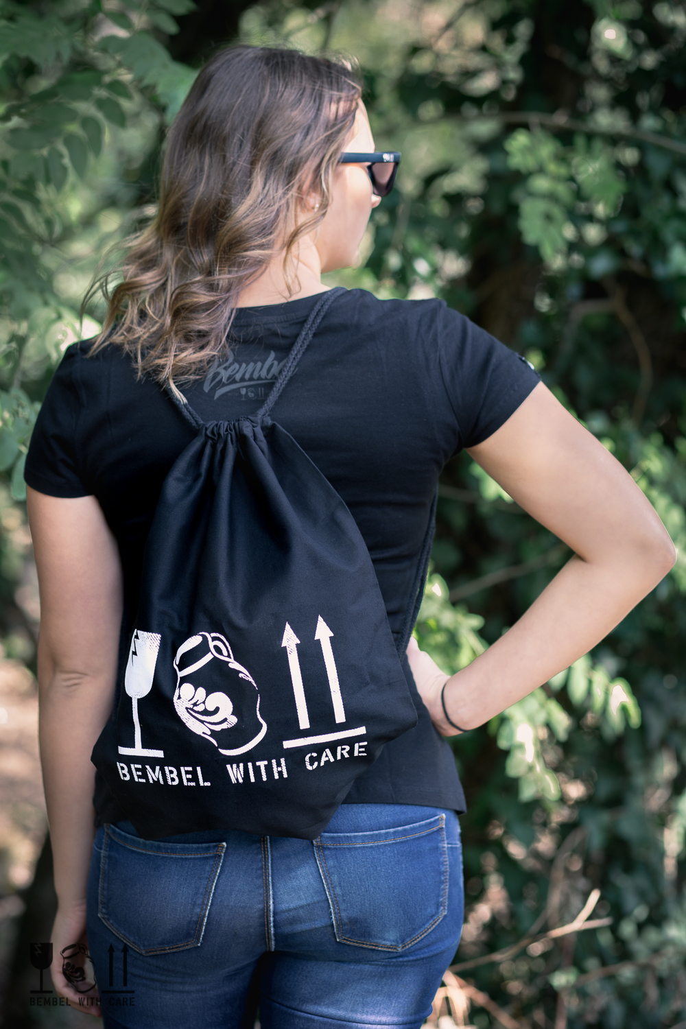 BEMBEL-WITH-CARE Turnbeutel mit Brille, Bembel Apfelwein, Cider
